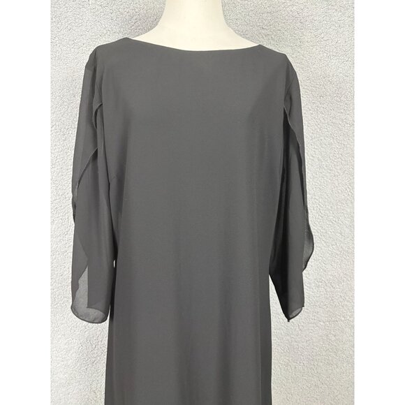 Grace Karin Women's Black Chiffon Shift Dress Size Large Black New Without Tag's - Picture 5 of 8